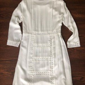 White Dress by Dry Lake